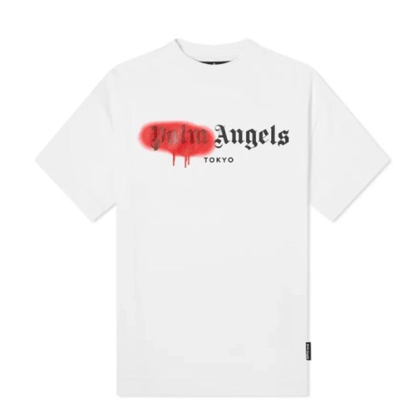 Palm Angels Tokyo Sprayed Logo T-shirt White