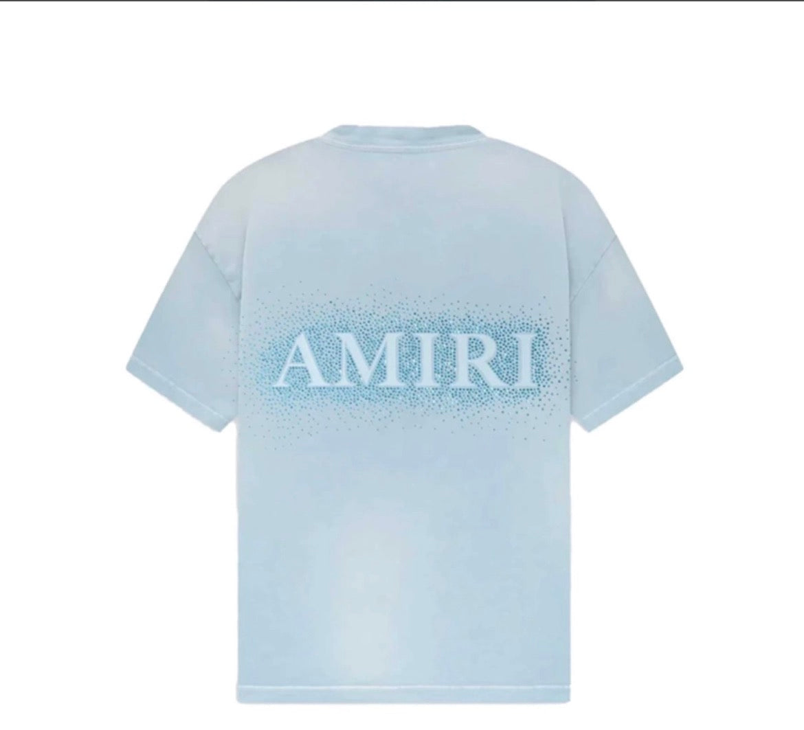 AMIRI Crystal Burst Tee Ashley Blue