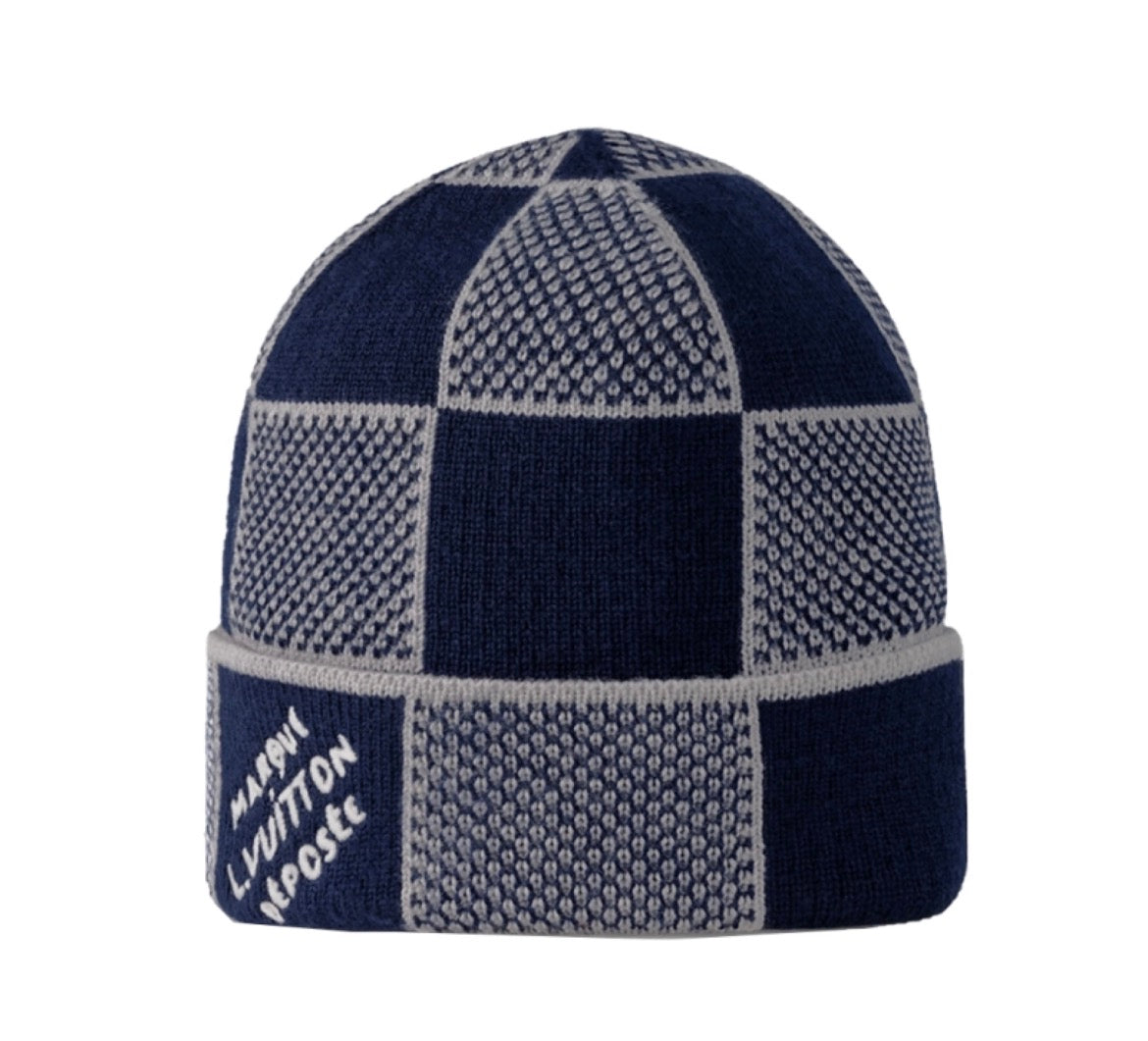 Louis Vuitton Damier Heritage Beanie Navy Blue