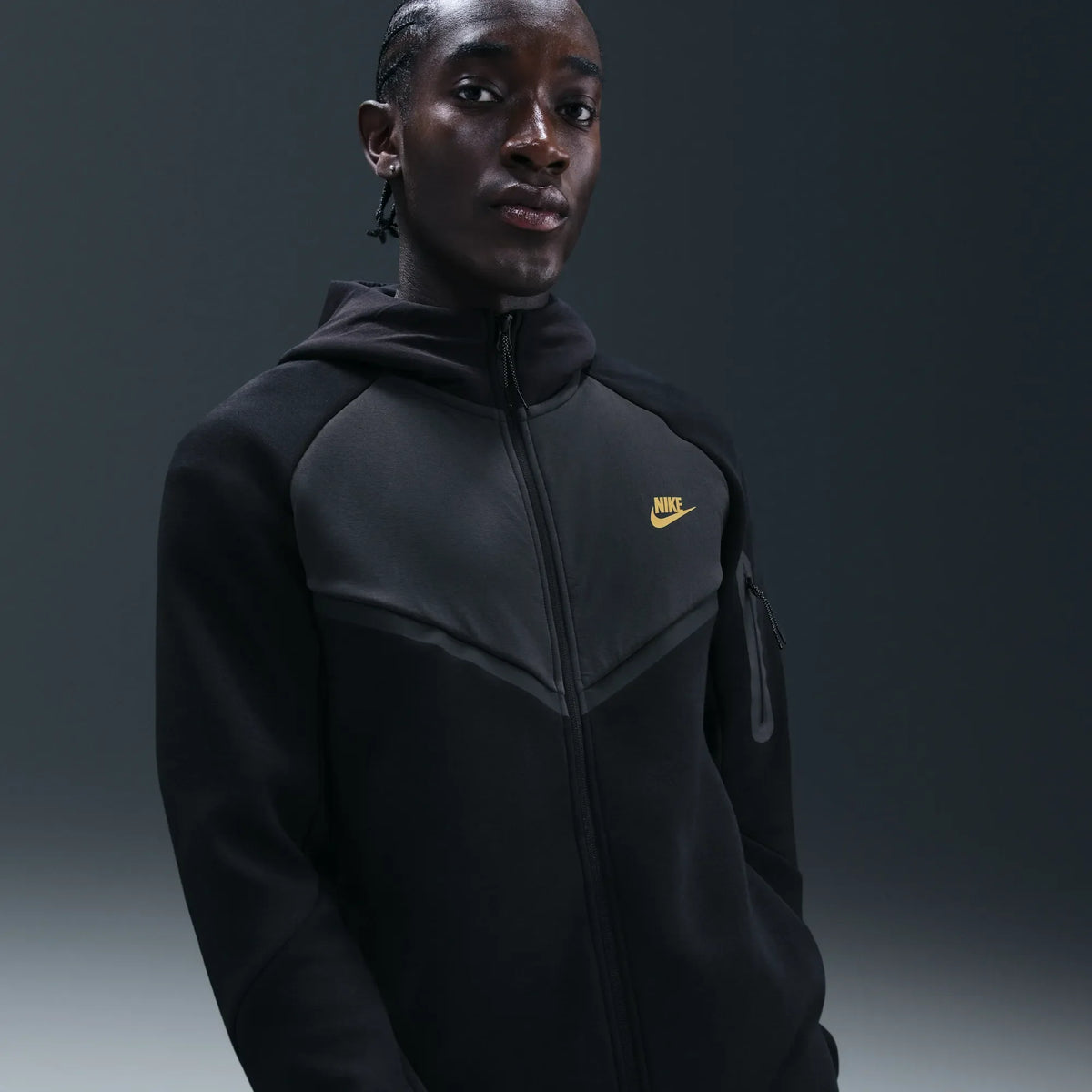 Nike Tech Fleece Full-Zip Hoodie Black/Synthetics 2025
