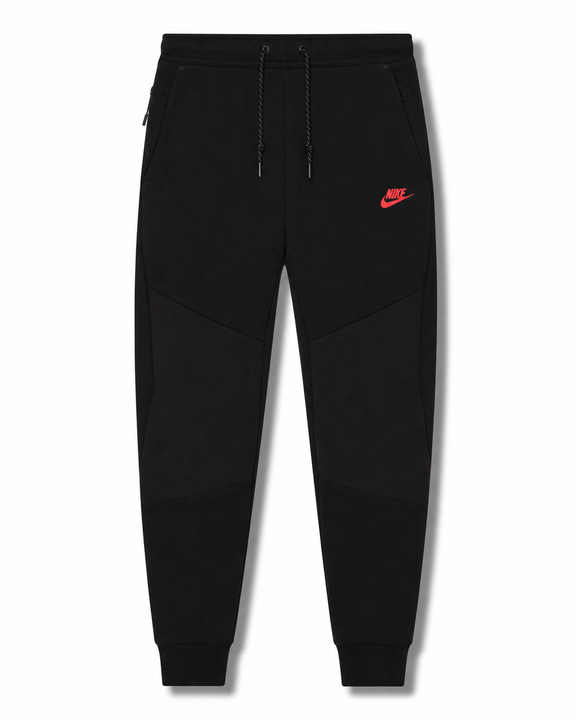 Nike Tech Fleece Full Zip Hoodie & Joggers Set Black/Bright Crimson 2025
