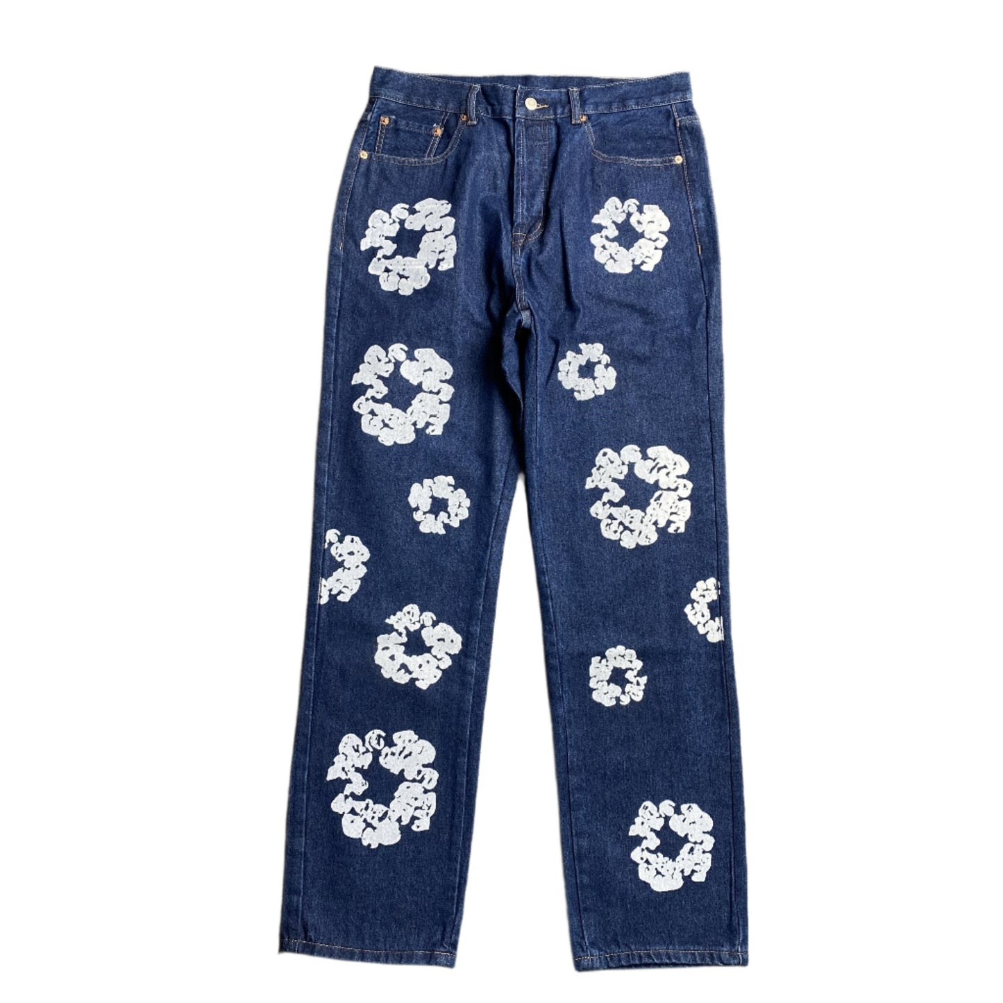 DENIM TEARS x LEVI'S COTTON WREATH JEANS DARK BLUE