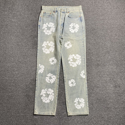 DENIM TEARS x LEVI'S DIRTY WASH WREATH JEANS LIGHT WASH