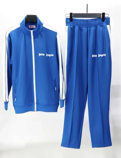 Palm Angels Zip-Up Classic Track Jacket & Pants Set Blue