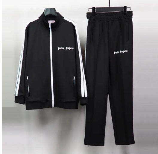 Palm Angels Zip-Up Classic Track Jacket & Pants Set Black