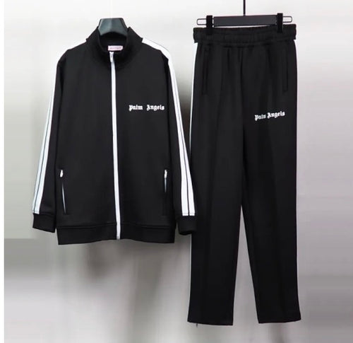 Palm Angels Zip-Up Classic Track Jacket & Pants Set Black