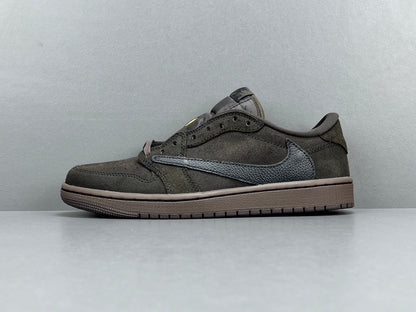 JORDAN 1 RETRO LOW OG SP x TRAVIS SCOTT VELVET BROWN