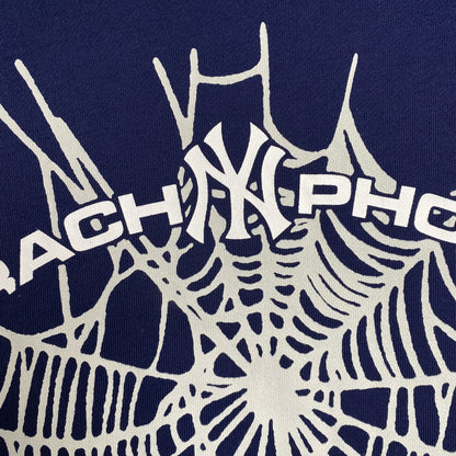 SP5DER ARACH NY PHOBIA HOODIE NAVY